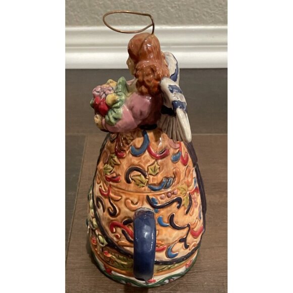 Jim Shore Tea Mug Cup Angels Four Seasons‎ Figurine Lid Ceramic Summer Floral - Picture 4 of 8